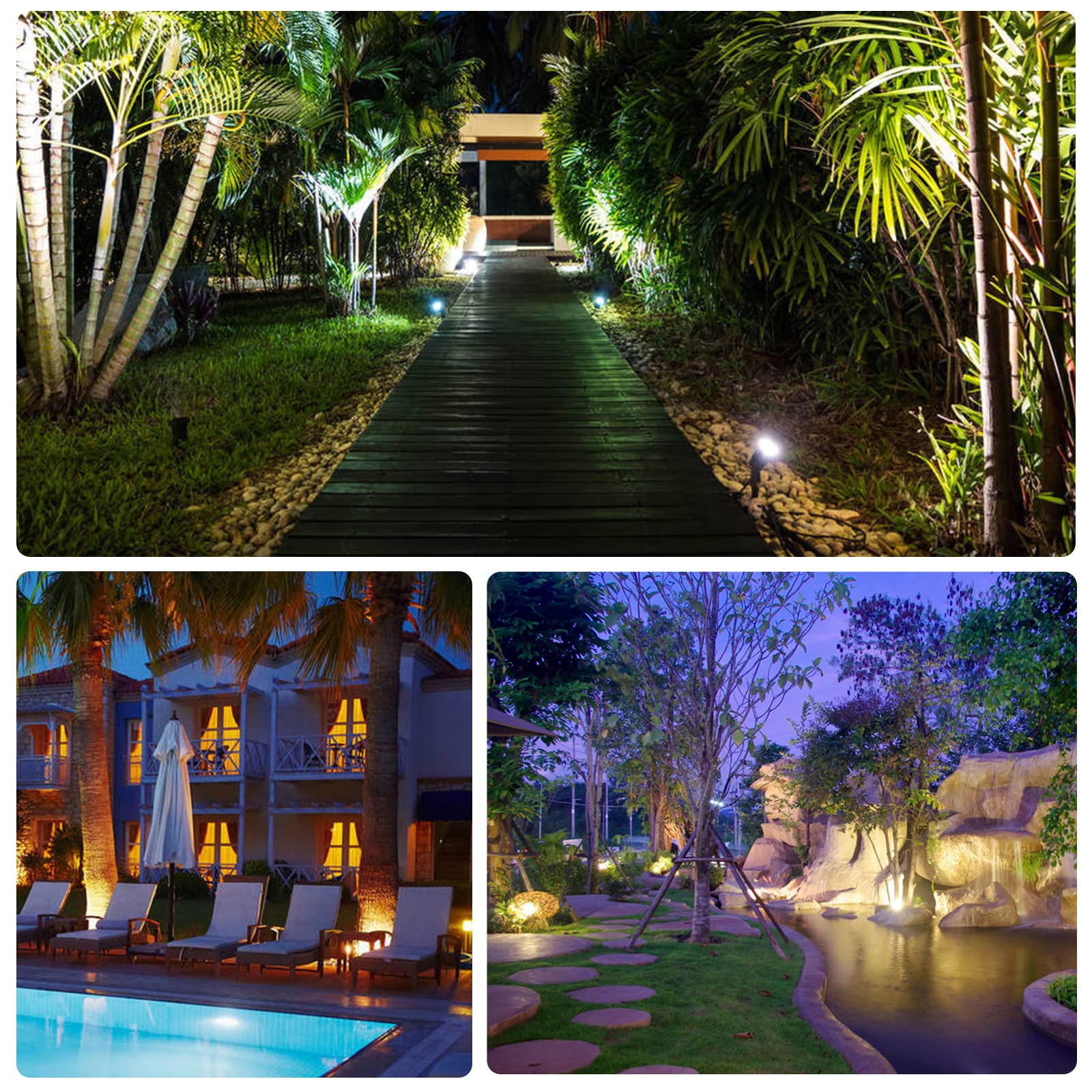 ALEDECO garden walkway lighting creates inviting nighttime ambiance