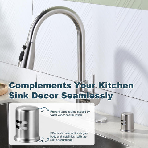 Aleasha skirted design keeps tubing hidden and presents a flush look to the countertop.