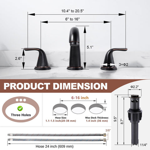 Aleasha bathroom faucet spout height 3-3 inch ensures convenient clearance for sinks.