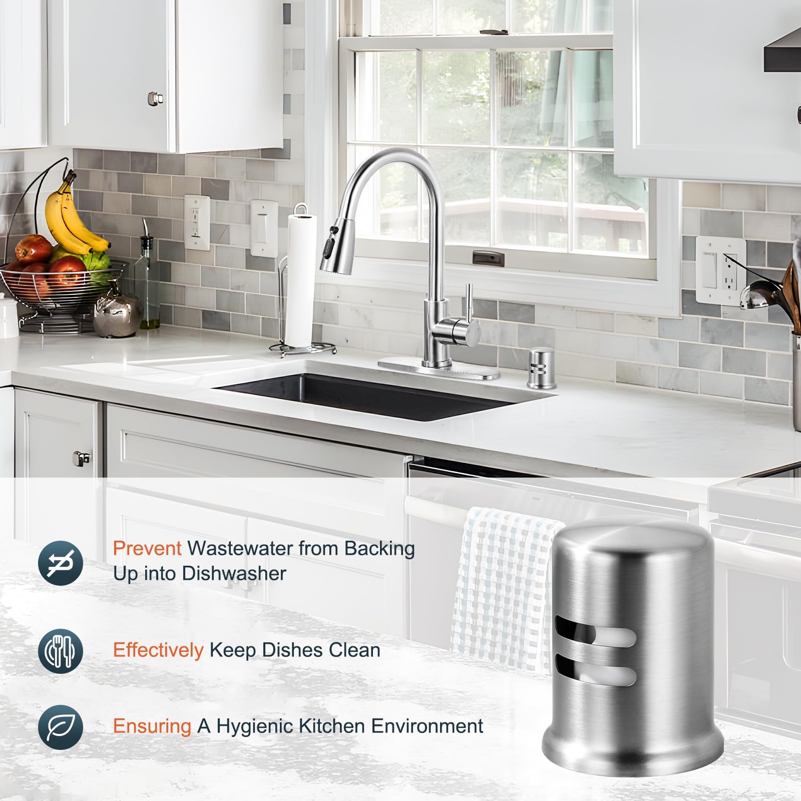 Aleasha air gap cover with universal size fits most units for a secure, hassle-free installation.