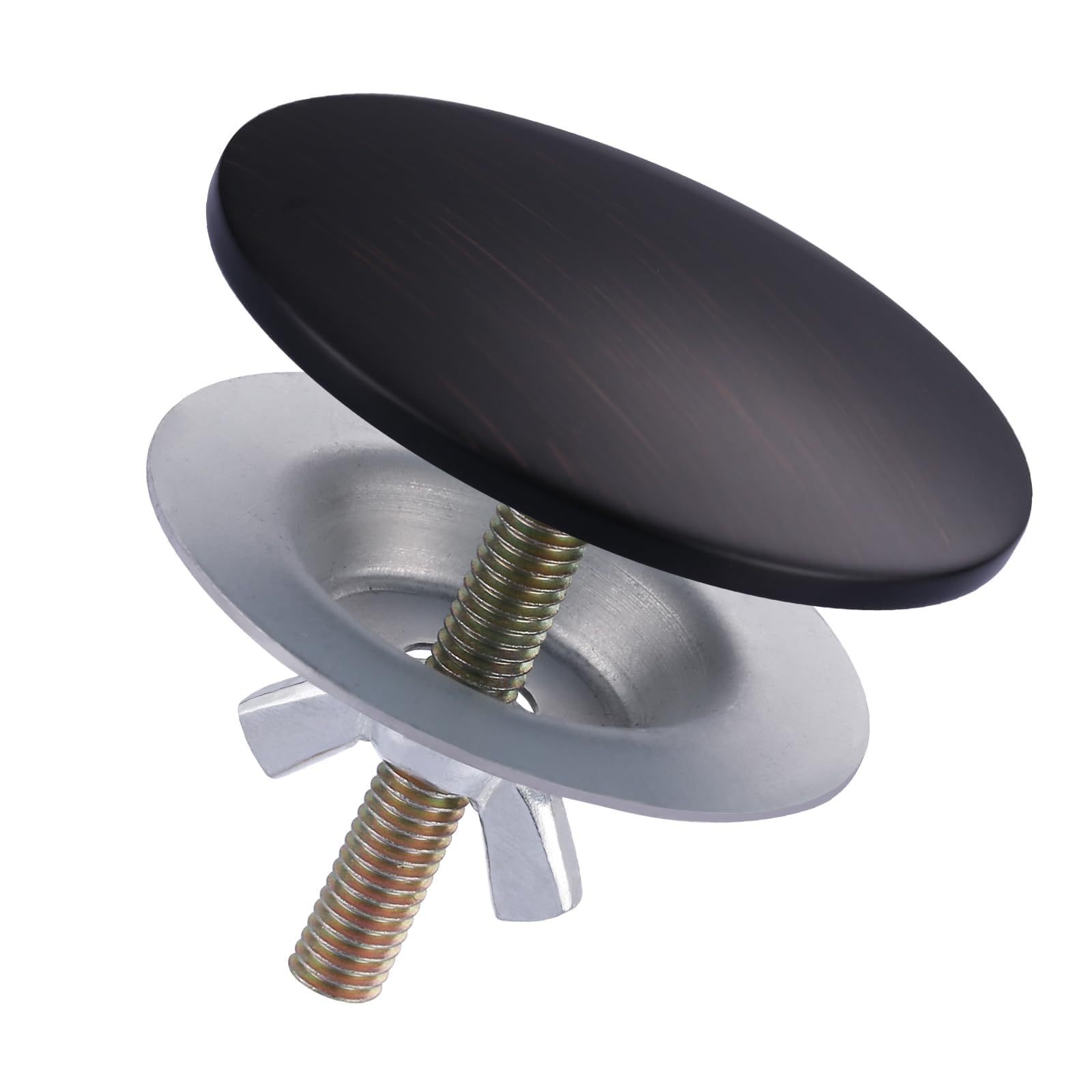 ALEASHA kitchen sink hole cover shows 2-inch diameter, hides hole for a clean look