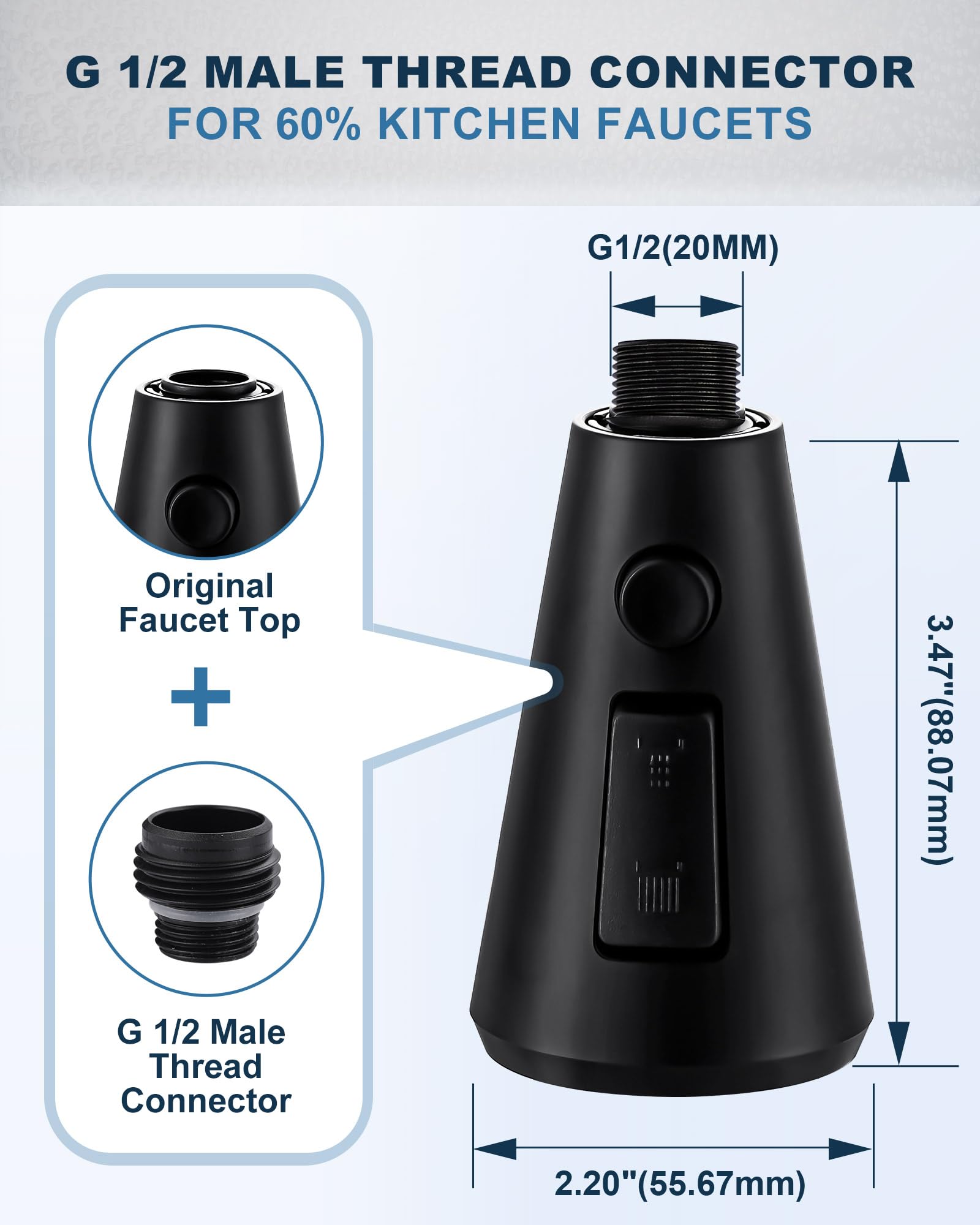 ALEASHA removable aerator simplifies cleaning and maintains steady flow