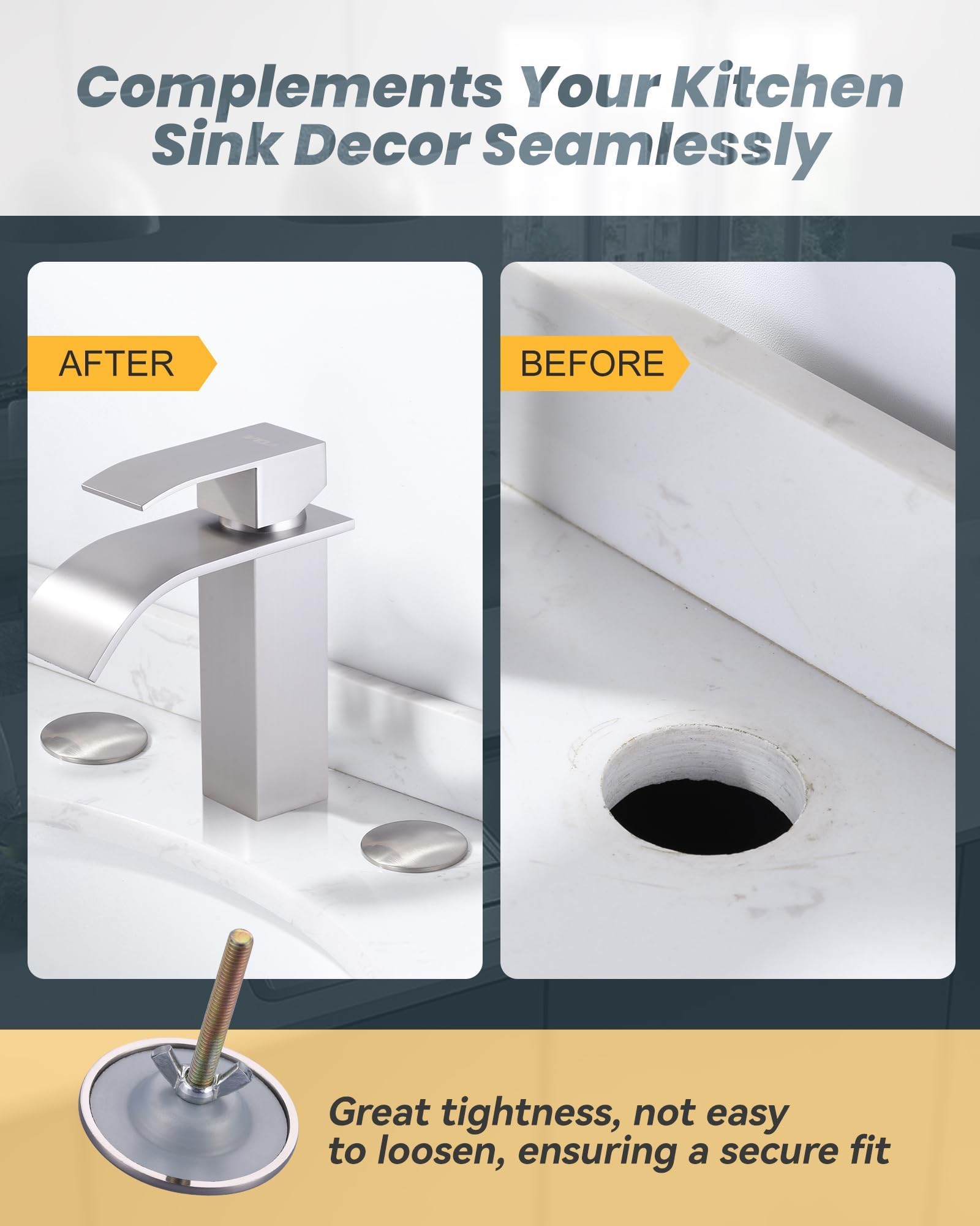 ALEASHA wing-nut installation demonstrates tool-free, secure fit.