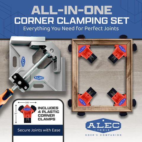 Alec Tools 90 degree clamp in use demonstrates versatility in woodworking tasks