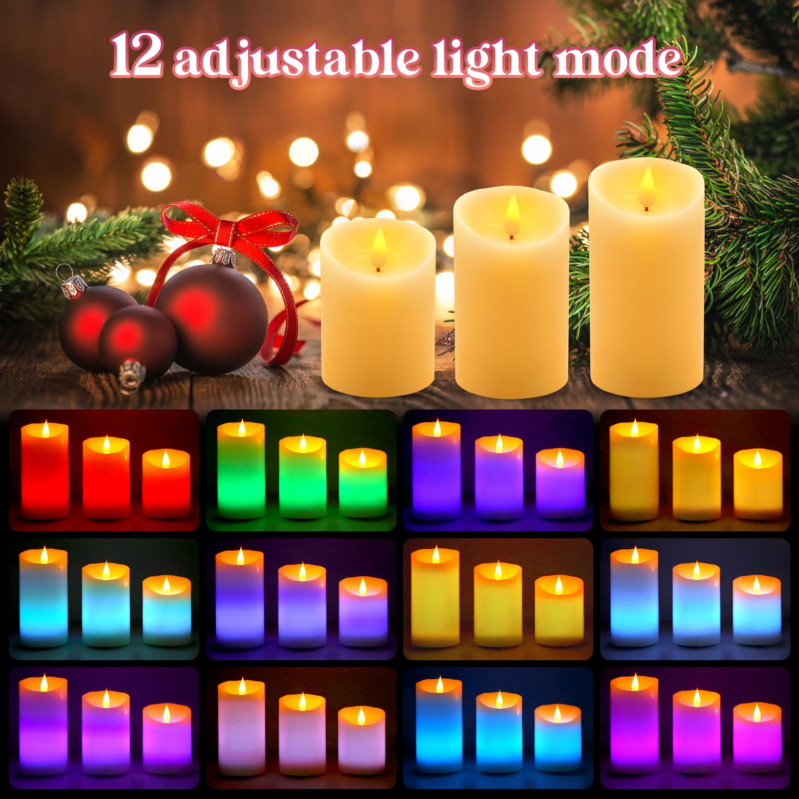 ALED LIGHT 12-color LED mode offers vibrant options for celebrations.