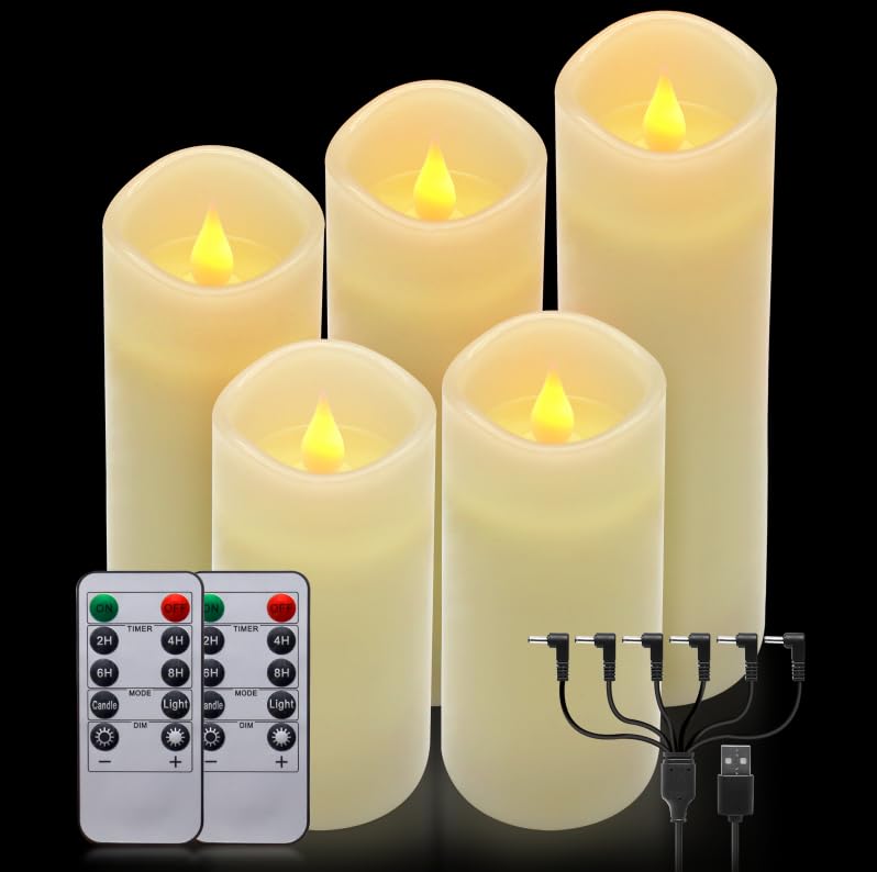 ALED LIGHT real wax candles with remote for cozy ambiance.
