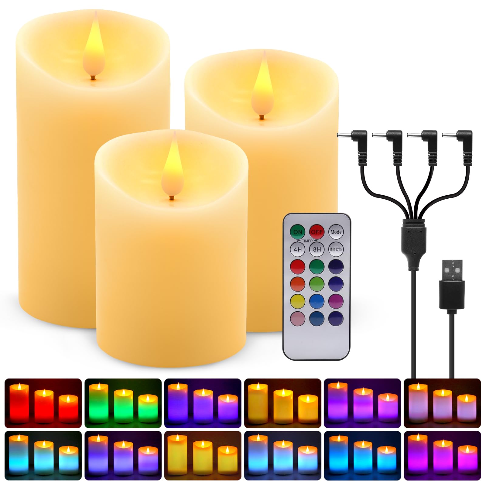 ALED LIGHT rechargeable candles with remote for easy ambient lighting at home.