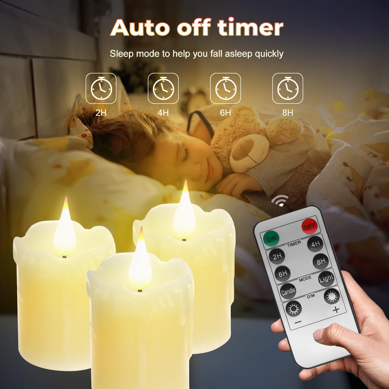 ALED LIGHT safe flame-free candles ideal near kids and pets.