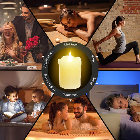 ALED LIGHT warm white tealight with remote controls a soothing glow at home.