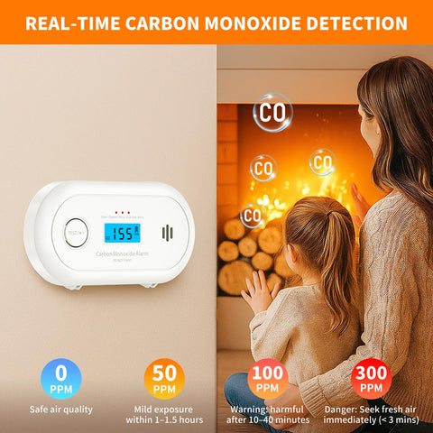 Alertlink CO detector wall-mount option enables secure home installation.