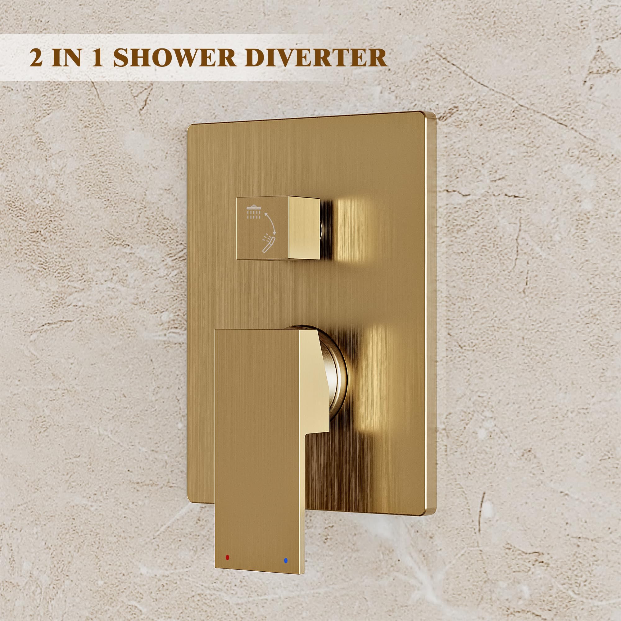Alesco brushed-gold wall view captures a modern spa-inspired bathroom upgrade.