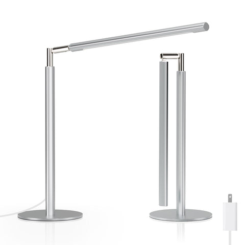 ALFELE metal desk lamp with foldable arm for space-saving setup.