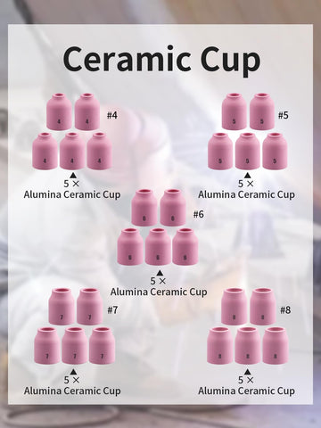 Alffun alumina ceramic cup number seven for controlled heat