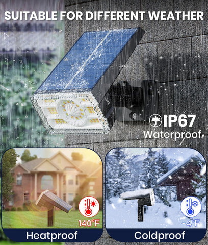 ALFIOT solar light 105° tilt for precise highlighting