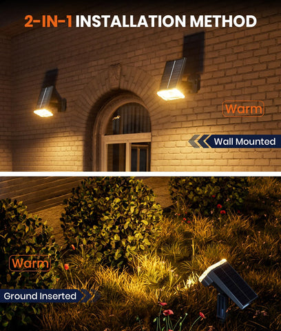 ALFIOT 2-pack outdoor spotlights for pathways and borders