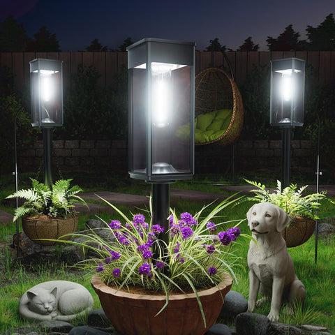 ALFIOT solar pathway light front view enhances curb appeal