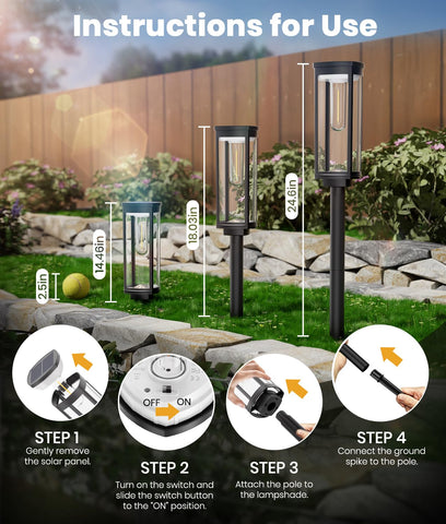 ALFIOT solar pathway light adds warm glow to landscapes.