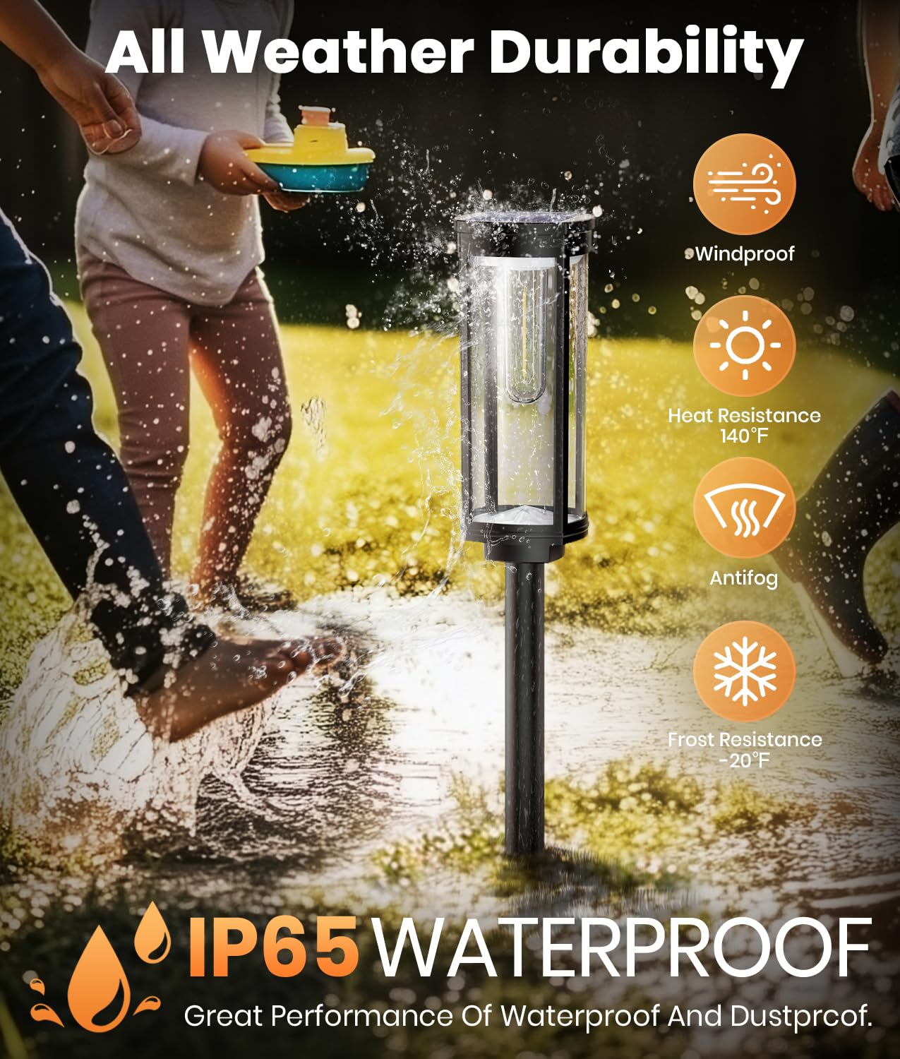 ALFIOT solar pathway light with large battery for longer evenings.