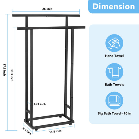 ALHAKIN freestanding rack suits indoor and outdoor spaces for versatile drying.