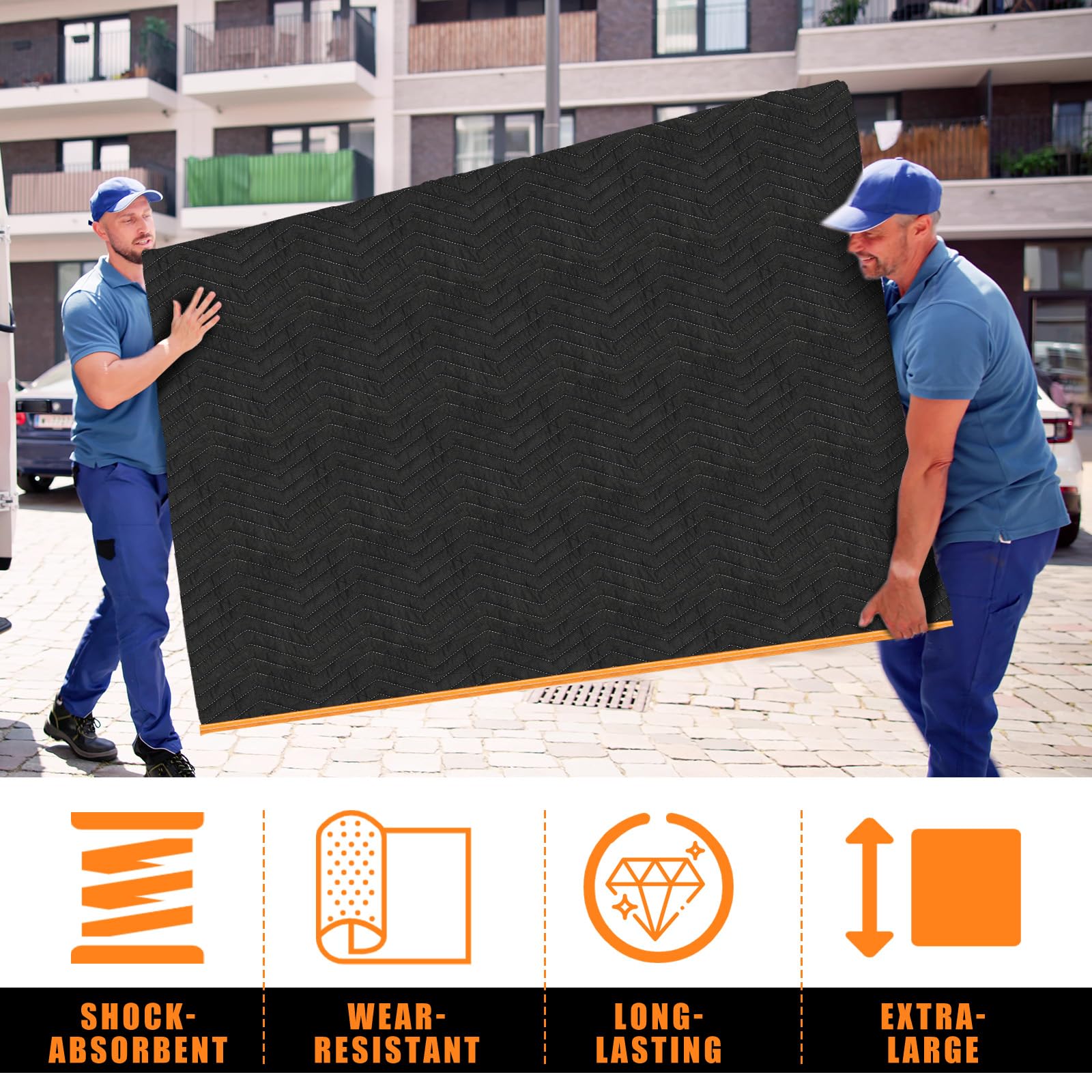 Aliceset quilted furniture pad edge prevents scratches on wood.