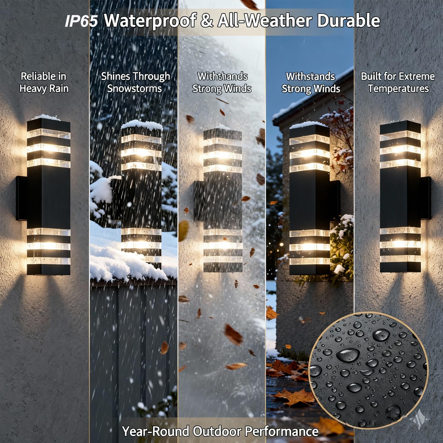 Alicosoty outdoor wall light emitting 4000K day white light for exterior visibility