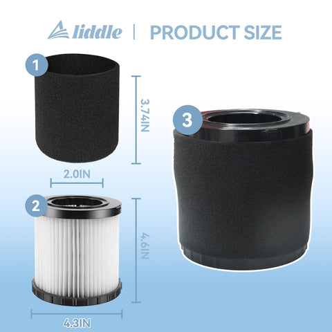 Aliddle foam sleeve filter increases surface area for better airflow.