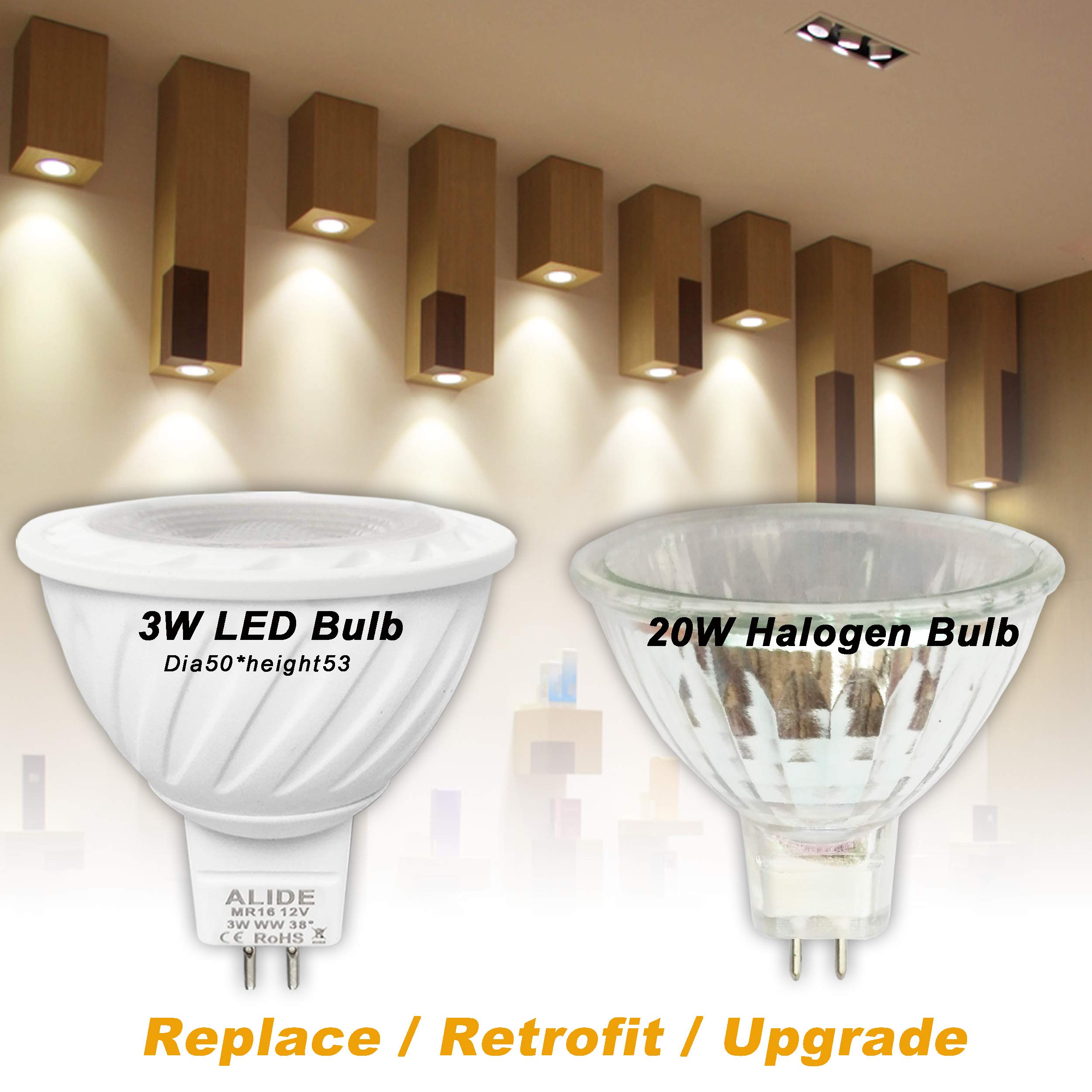 ALIDE 12V GU5.3 low-voltage bulb fits track and landscape fixtures
