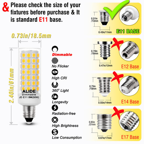 ALIDE E11 LED bulbs energy saving 5W 500lm