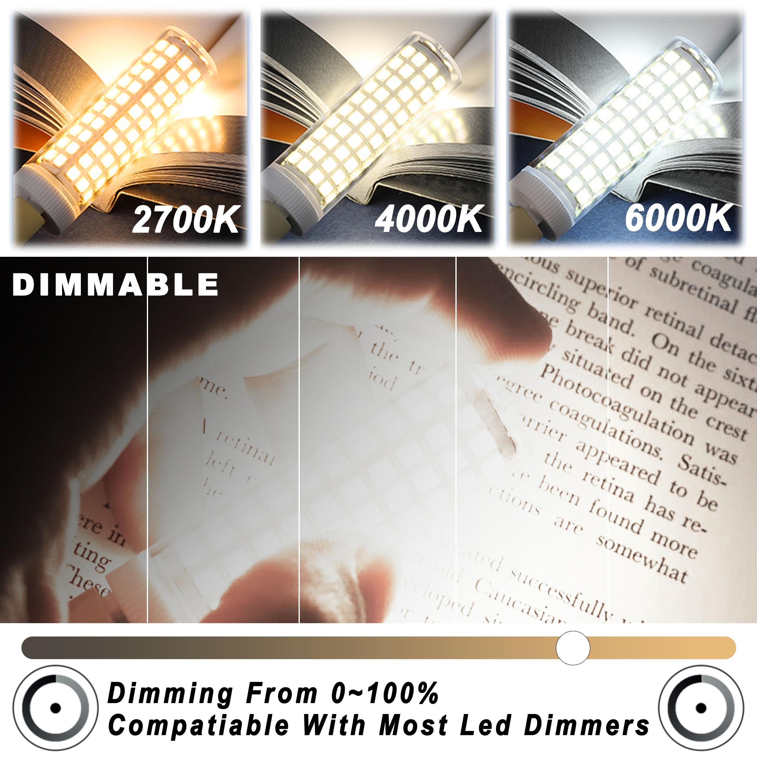 ALIDE E12 100W dimmable bulb on ceiling fan with smooth dimming.