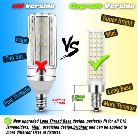ALIDE E12 versatile for ceiling fans, chandeliers, pendants, and lamps.