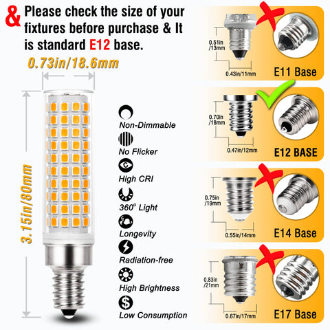 ALIDE E12 bulb non-dimmable option for ready to use lighting