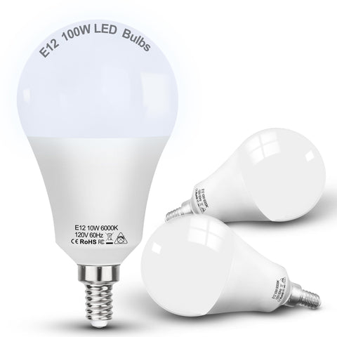 ALIDE E12 LED bulbs in a 3-pack package for easy replacement