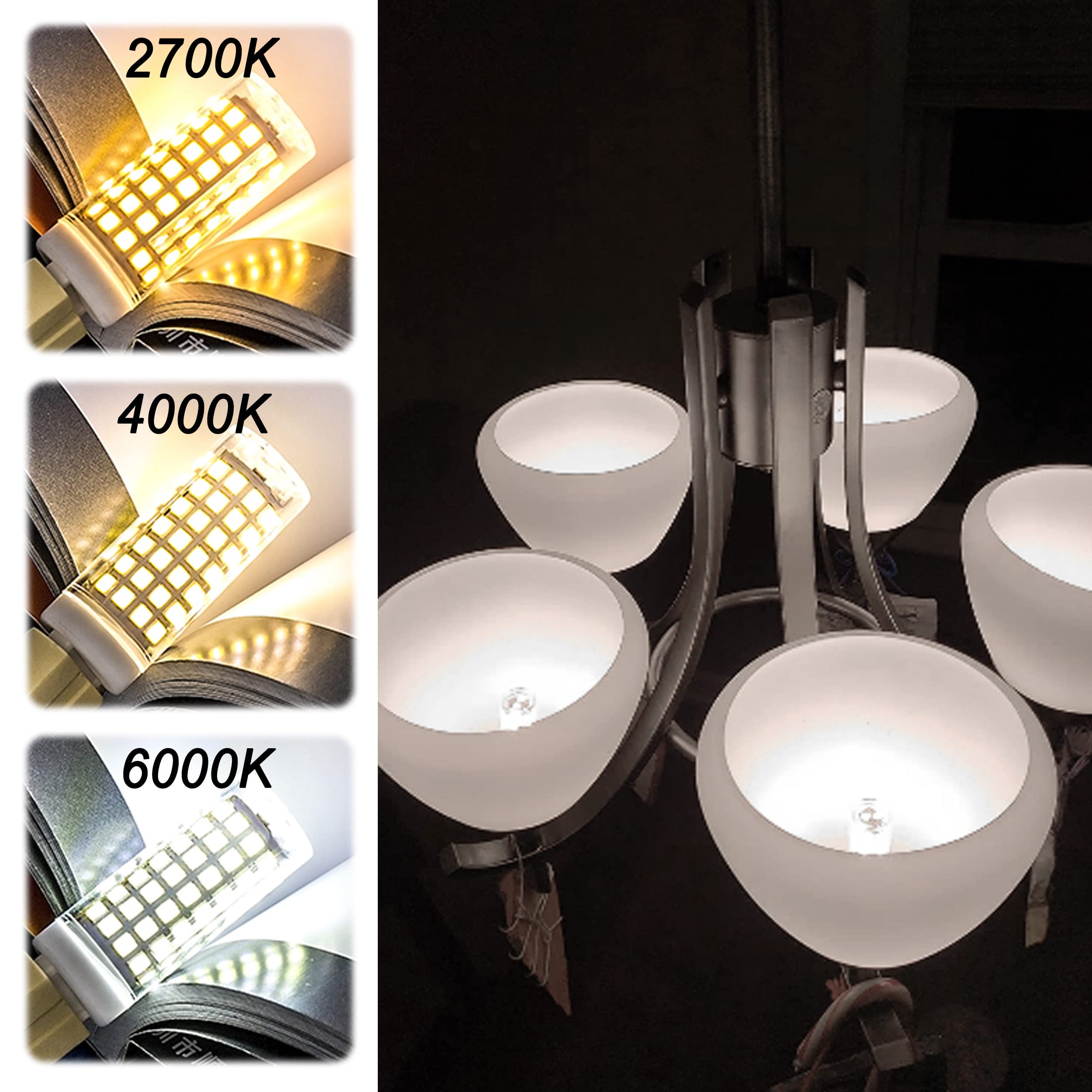 ALIDE E12 LED Candelabra Bulb 6000K cool white, ideal for fans and pendants