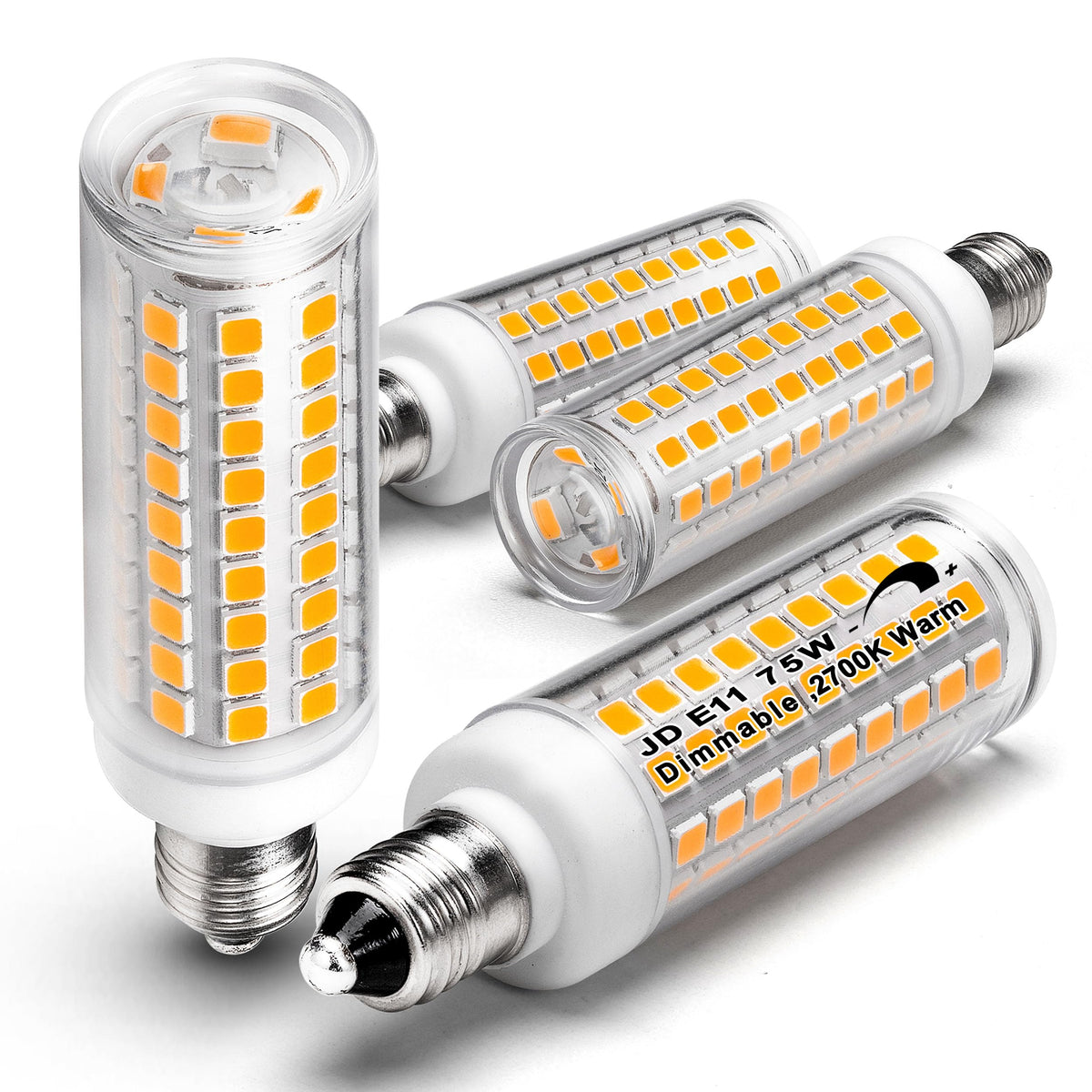 ALIDE JDE11 LED bulbs with mini base fit chandeliers and fans.
