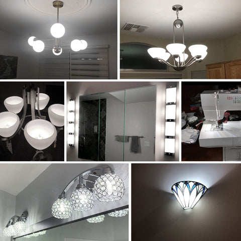 ALIDE LED bulb for ceiling fans provides stable, flicker-free light at 6000K.