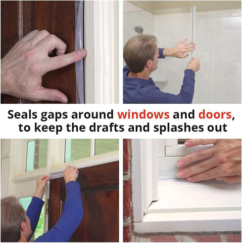 Alien Draft Insulation Tape guards door thresholds against drafts and improves energy efficiency.