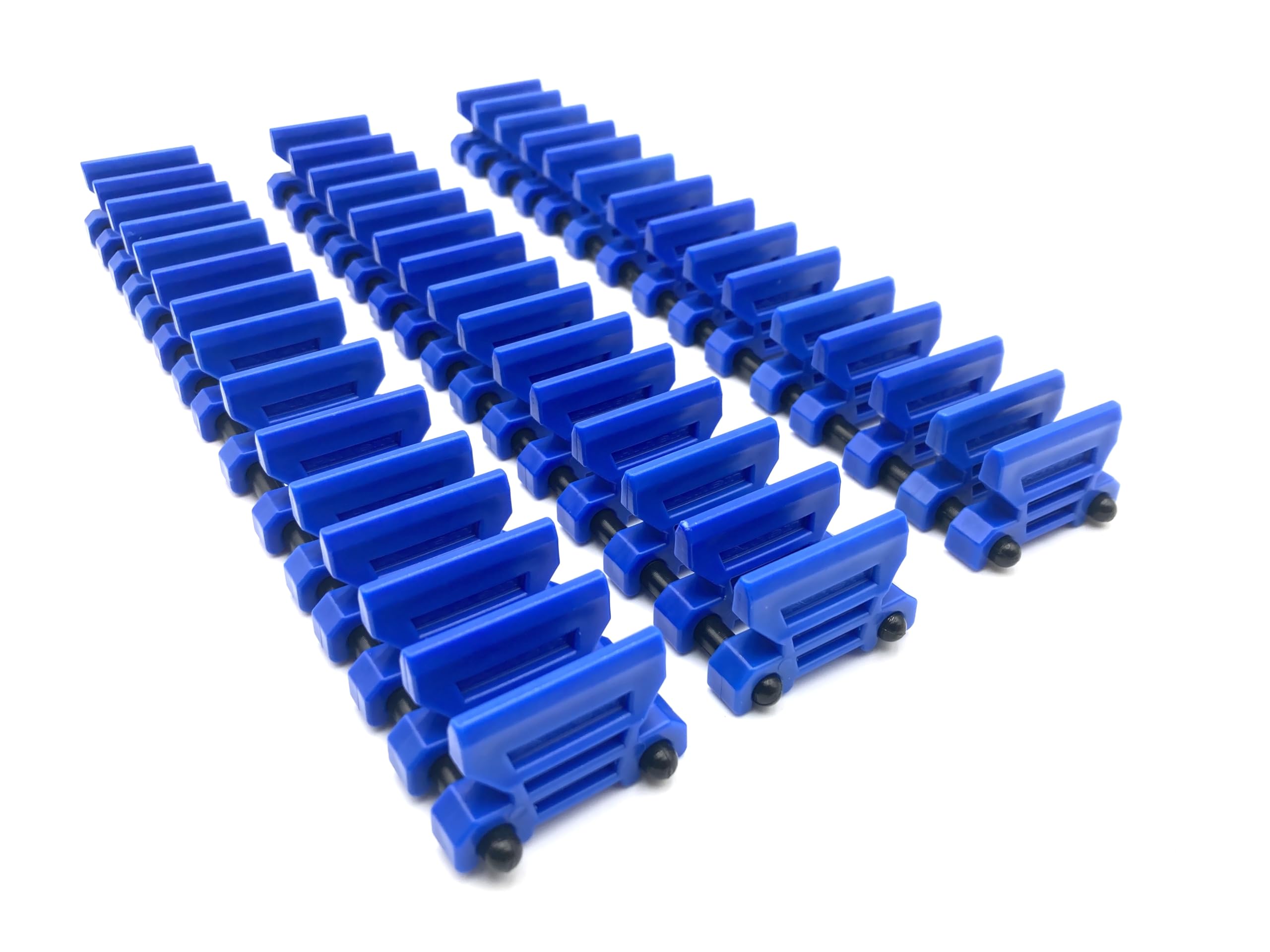 Alien Space Saver blue 42-wrench organizer front view with adjustable dividers for space efficiency.
