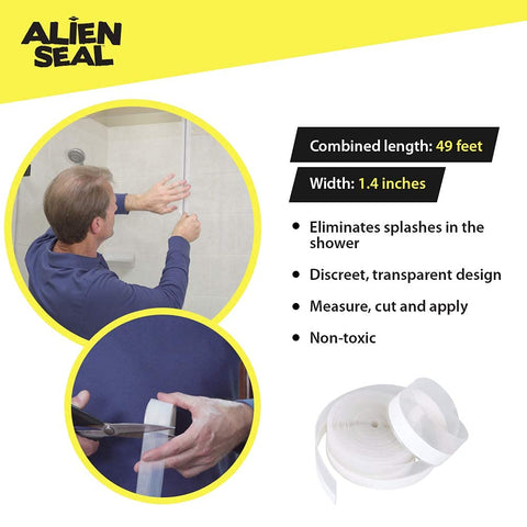 Alien Tape draft seal on a window gap creates a nearly invisible seal.