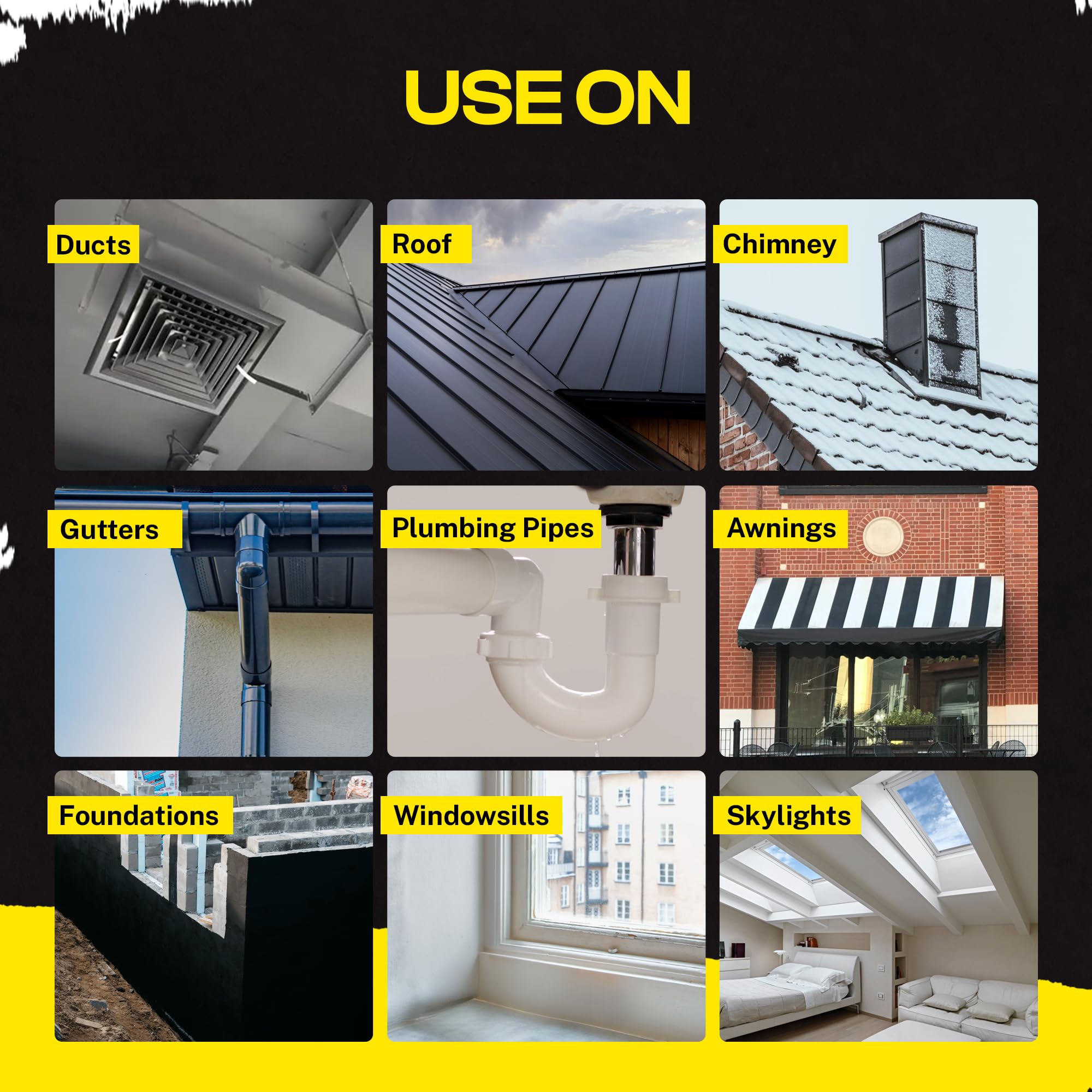 Alien Tape Sealant Spray adheres to concrete for leak protection