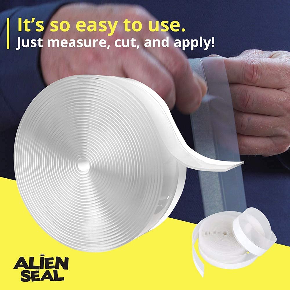Alien Tape weatherproof seal on doorframe maintains warmth in all weather.