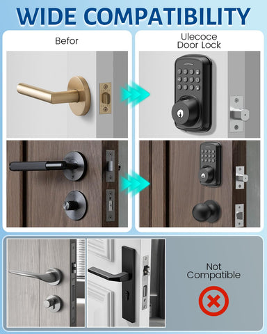 Keypad code entry shown on ALIMAVOR secure front door.