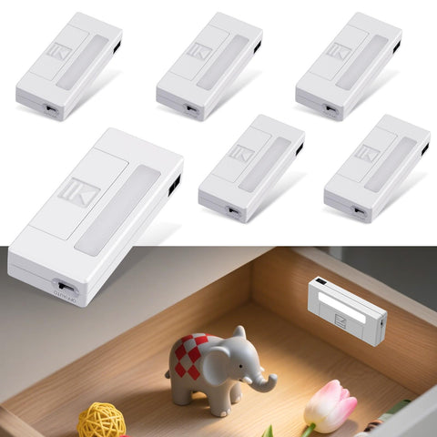 Alinana drawer lights 6-pack illuminate drawers at a glance, energy-saving and easy to install.
