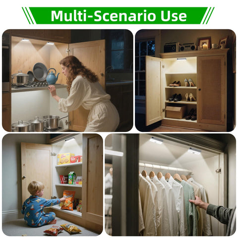 Alinana drawer lights with door sensor prevent false activation for precise cabinet illumination.