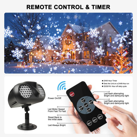 Alinkey remote-controlled projector with timer for easy scheduling.