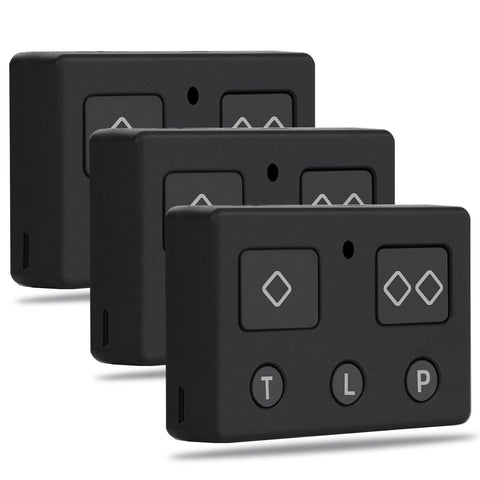 Alinwirsy 3-pack remote closeup of AX P1 and AXS1 buttons for reliable control.