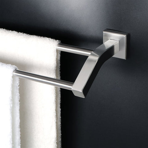Alise bath double towel bars with dual racks for organized towels