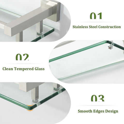 Alise minimalist shelf complements baths and kitchens with versatile mounting.