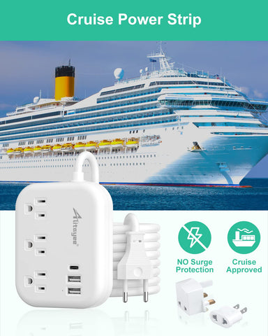 Alitayee European Travel Adapter compact-design ready for easy packing.