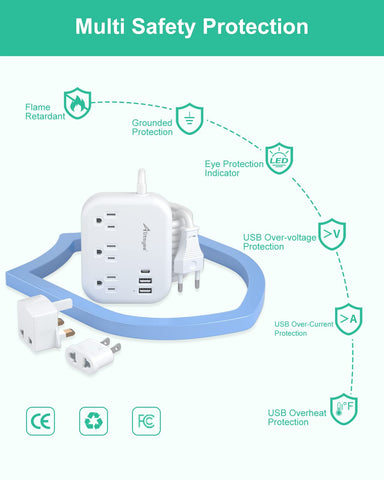Alitayee European Travel Adapter cruise-compatibility for river cruises.