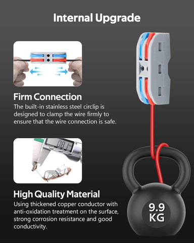 ALITOVE lever nuts easy pull operation speeds wiring projects safely.